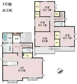 【間取り】 | 【仲介手数料無料！！】日野市新町5丁目　新築戸建て（全9棟）I号棟　4990万円 | I号棟
