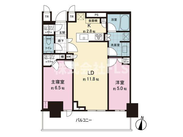 新宿区西新宿５丁目の賃貸マンションの間取り