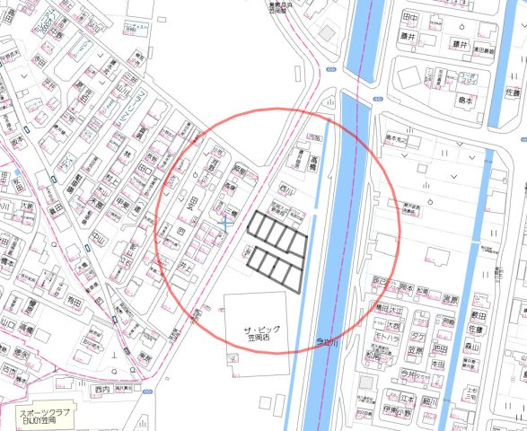 笠岡市入江　新築建売の地図