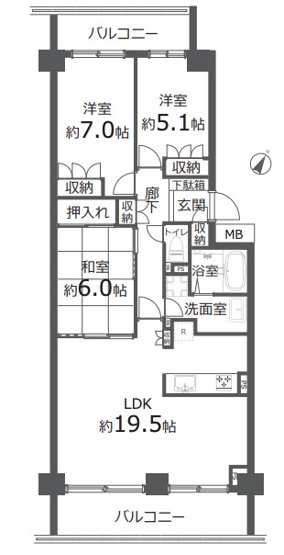 【間取り】 | パークシティ白岡イーストガーデン　