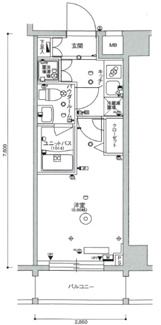 【間取り】 | スカイコート品川パークサイドⅡ | 間取りです。
