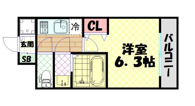 【間取り】 | レオンコンフォート堀江公園