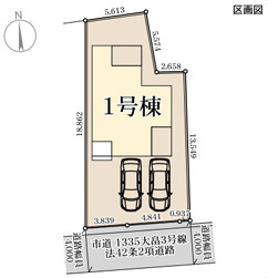 リーブルガーデン北九州市小倉北区大畠3丁目の区画図