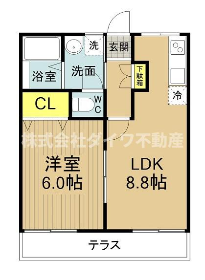 ハイツボヌールA棟の間取り