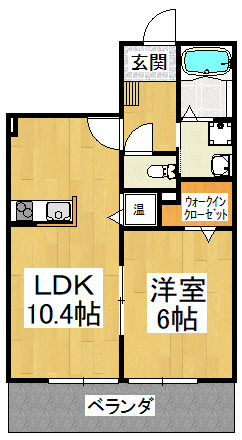 【間取り】 | クレストコートB棟