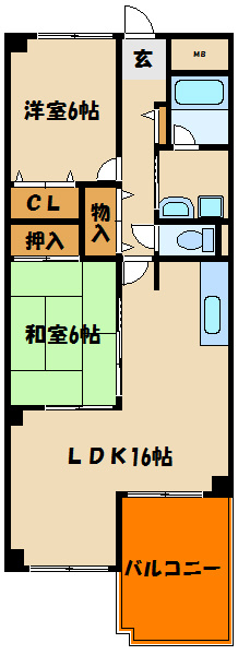 シーサイドパストラル林崎Ⅱの間取り