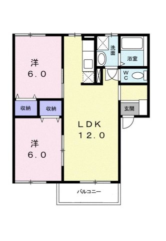 【間取り】 | クレストール森松Ⅱ