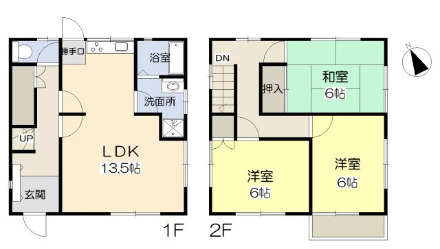 花崎北貸家の間取り