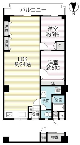リフォーム完了で即入居可☆リビング２４帖☆京都タワー望む☆メガロコープ西陣Ａ棟の間取り