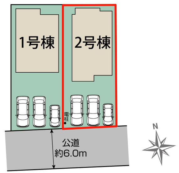 【区画図】 | Blooming　Garden　西中央3丁目　2号棟