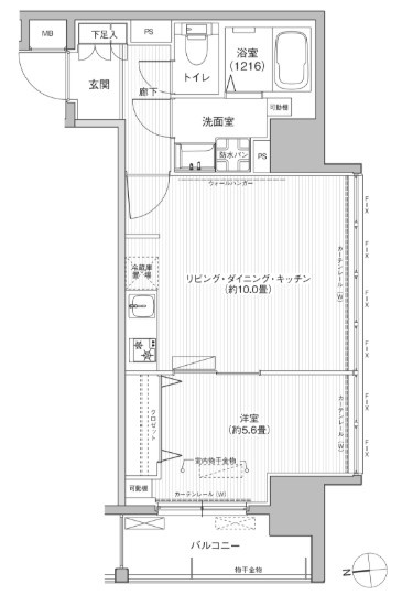 北区赤羽１丁目の賃貸マンションの間取り