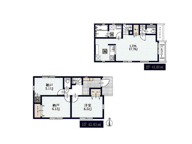 【間取り】 | 東久留米市南沢5丁目　新築一戸建住宅　全4棟　(保谷店) | 4号棟/水回りを集中させ、生活動線に配慮した間取りの住まい。各洋室に収納が用意されており、お部屋を広く有効活用できます。※図面を基に作成しています。現況と異なる場合は現況を優先いたします。