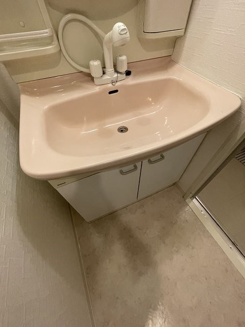 尼崎市武庫元町２丁目の賃貸マンションの洗面所|忙しい朝には欠かせない洗面所です
