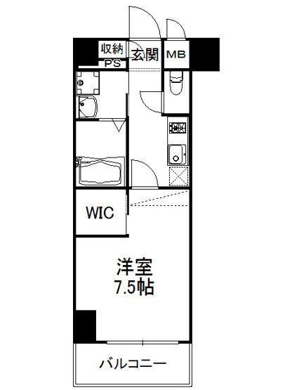 【間取り】 | 新品家具付きマンション冷泉町29(KaGood福岡) | ※間取りと異なる場合は現状を優先します。