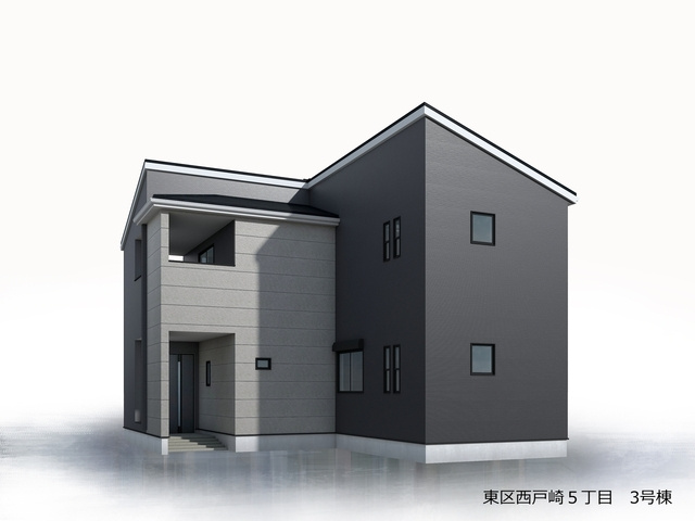 リーブルガーデン福岡市東区西戸崎5丁目の外観パース