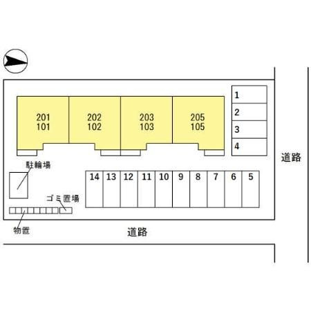 ロイヤル横田南の区画図