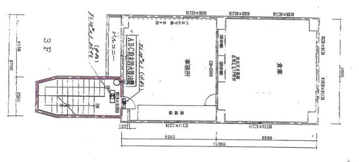大阪市中央区　有輪商店本社ビルの間取り