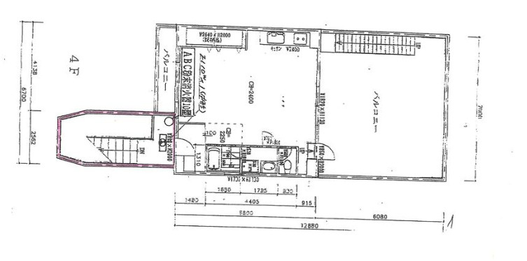 大阪市中央区　有輪商店本社ビルの間取り