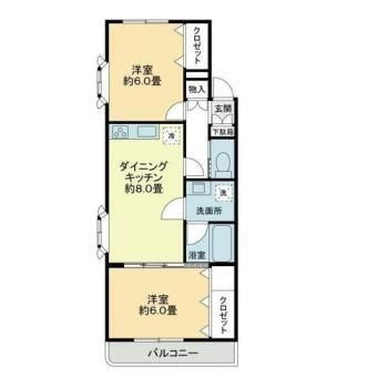 セゾンベルローズの間取り|間取りです。