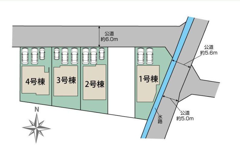 北葛城郡広陵町笠 １号棟の区画図