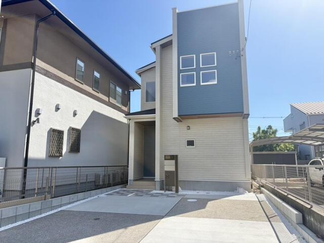 新築戸建て・仲介手数料無料）江南市高屋町旭１棟／１期１号棟の前面道路含む現地写真|【外観写真】（2026.8.10撮影）