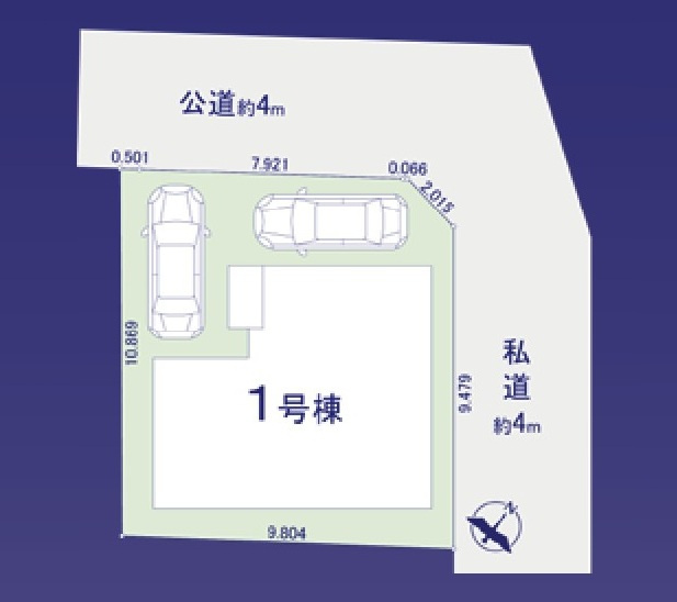 柏市常盤台新築戸建【柏第八小学校：10分】の区画図|区画配置図
