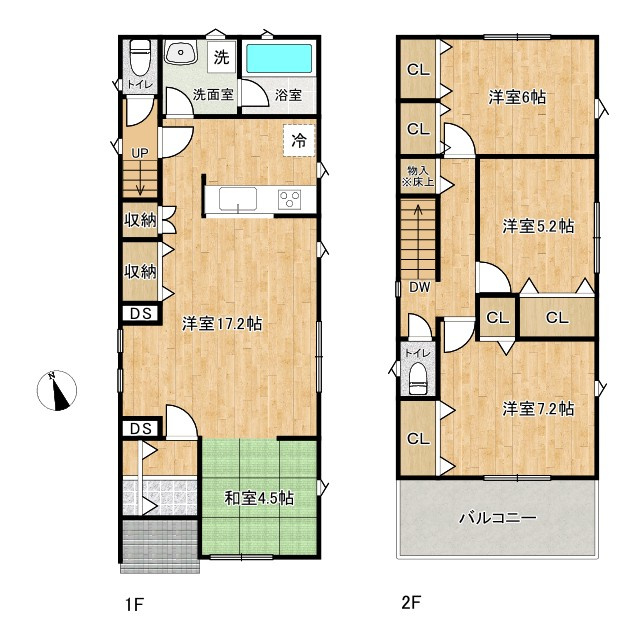 枚方市香里ケ丘11丁目　新築戸建ての間取り|3号棟 2SLDK＋タタミコーナー