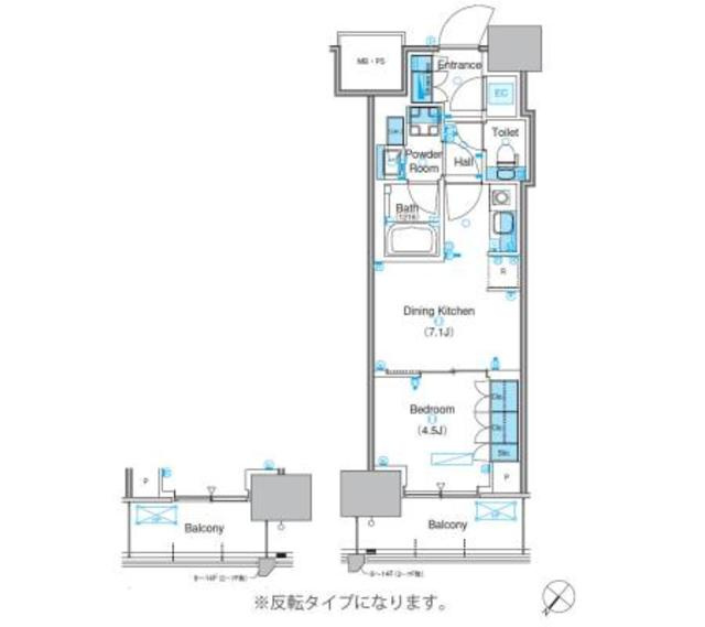 パークアクシス豊洲キャナルの間取り