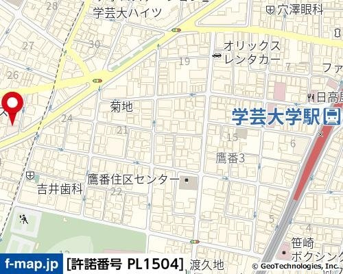 エスコート学芸大学の地図