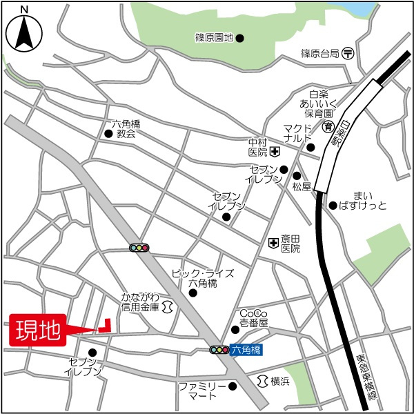 ラティエラ横濱六角橋の地図