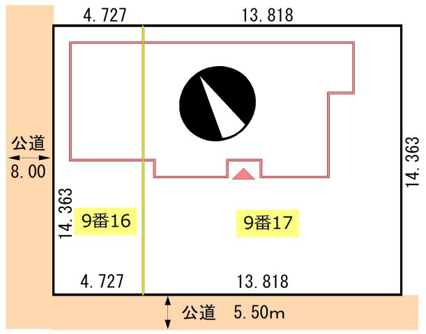 【区画図】 | 駒場町9番16、17売家