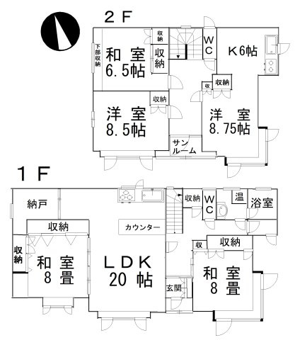 【間取り】 | 駒場町9番16、17売家