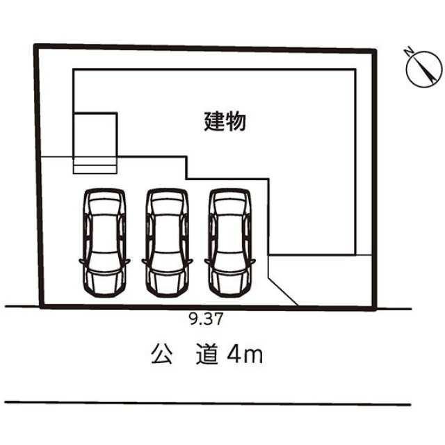 新築戸建て・仲介手数料無料）江南市第３力長町　１号棟の区画図
