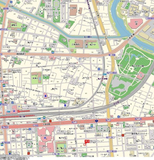 プレール・ドゥーク亀戸Ⅲの地図