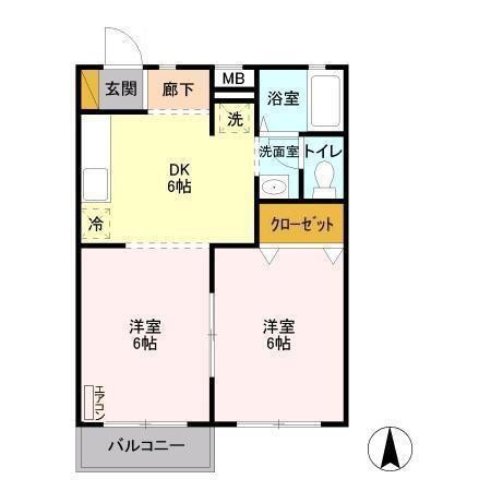 グリーンヒルズＡ棟の間取り