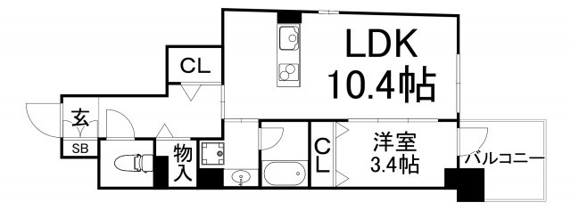 【間取り】 | ハイデンス梅ヶ枝