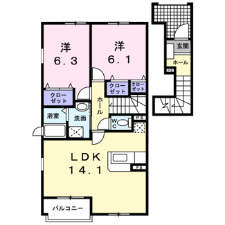 【間取り】 | KSハウスA