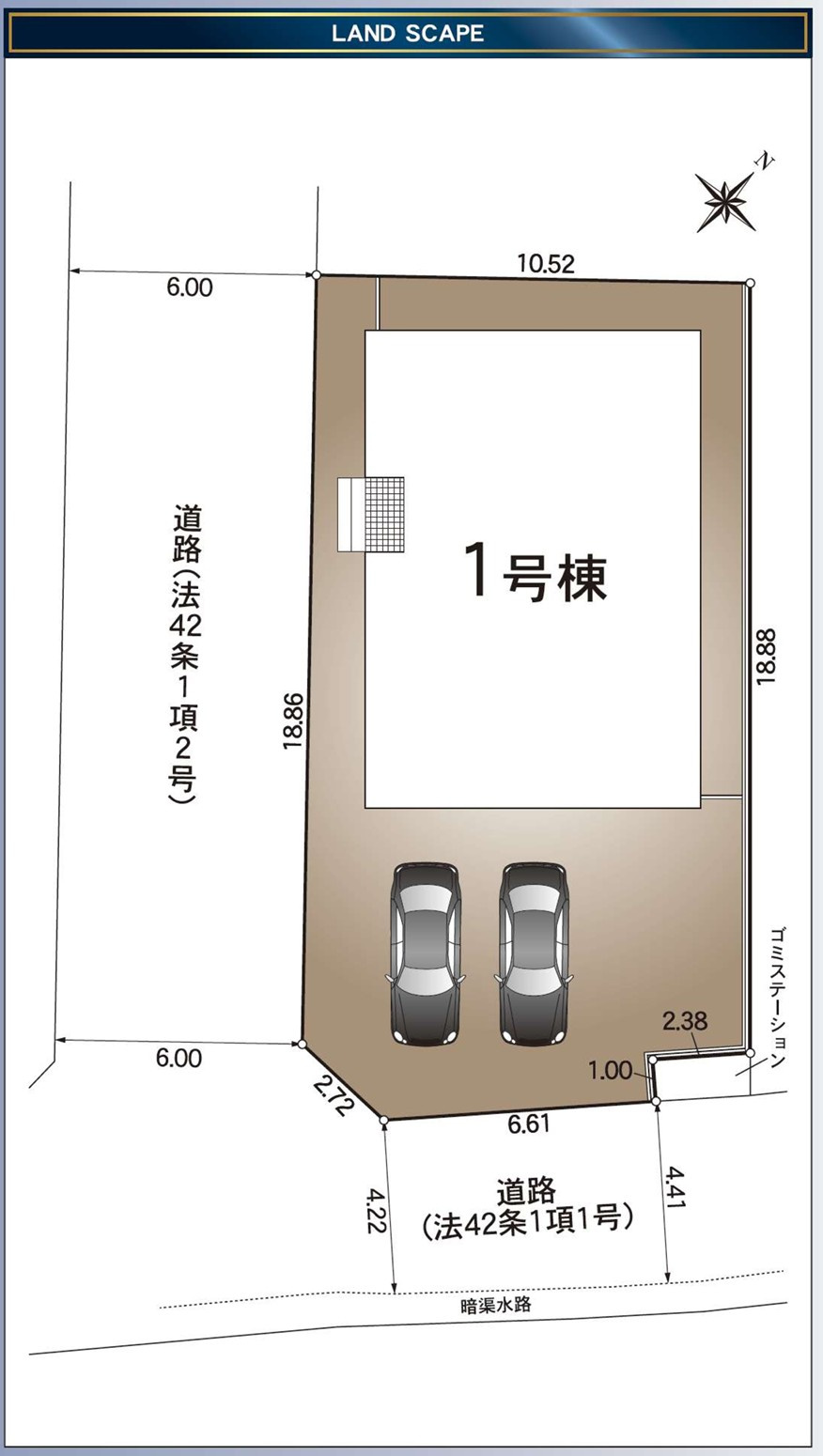 クレイドルガーデン鳴門市撫養町弁財天第3の区画図