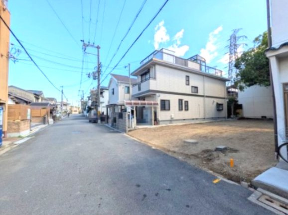 堺区旭ヶ丘北町2丁土地の前面道路含む現地写真|前面道路含む現地写真です