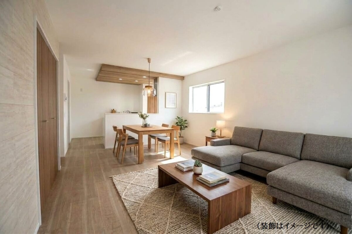 広島市安芸区矢野南4丁目　新築一戸建ての居間・リビング