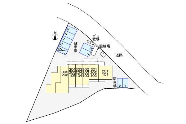 ヴィラサンライズの区画図