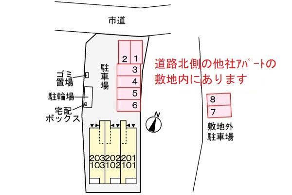 サニー　ココの駐車場