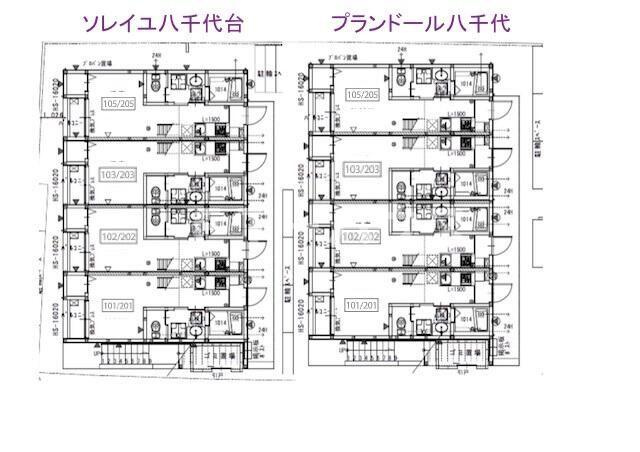ソレイユ八千代台の区画図
