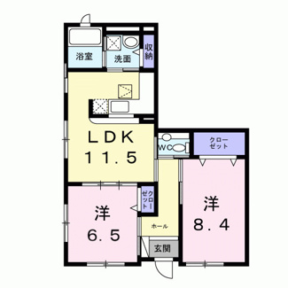 【間取り】 | プリムローズ | 間取りです。