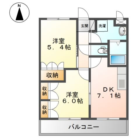 グリーングランデⅡの間取り