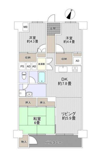 【間取り】 | 行徳グランドハイツ