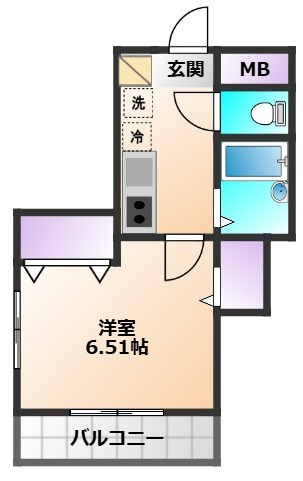 パルティール久米川の間取り