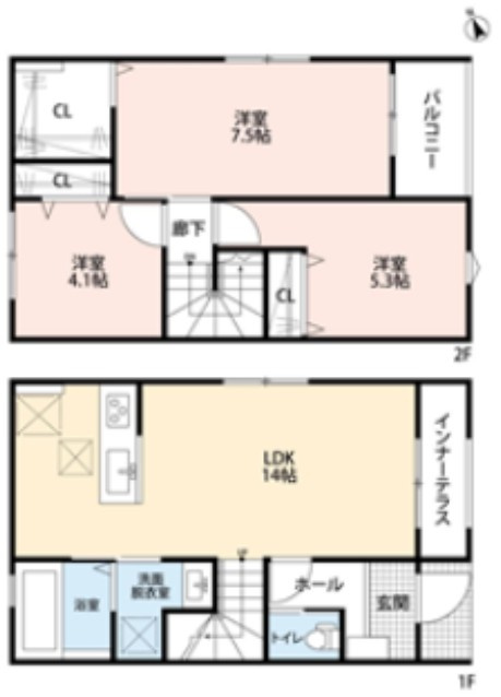 リーブルファイン足立神明の間取り