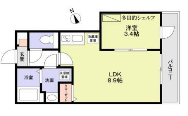 フェリックス　仲介手数料（賃料の1.10ヵ月）の50％OFF対象物件！の間取り