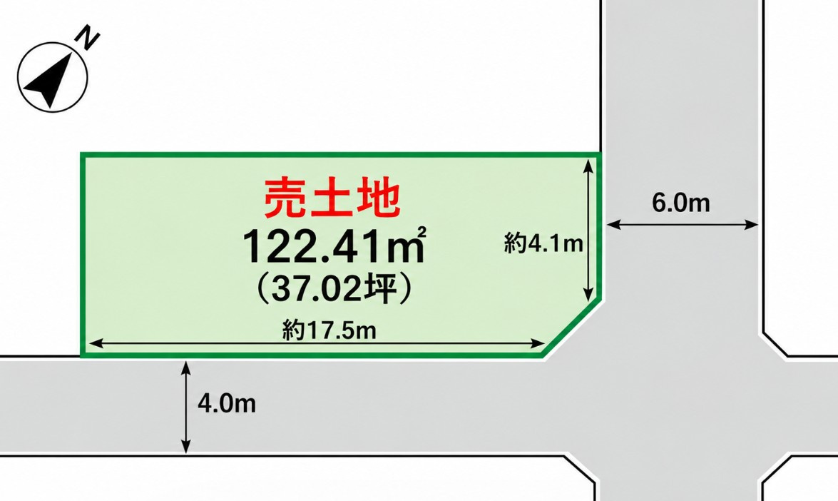 売地　小松町の区画図